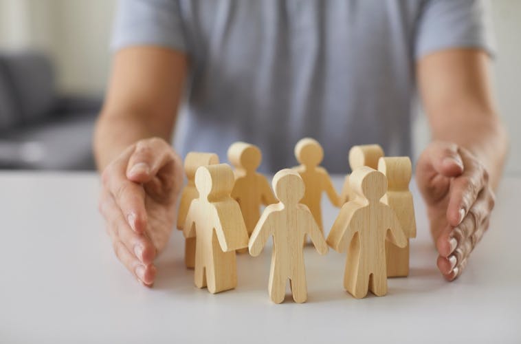 circle of people, group
