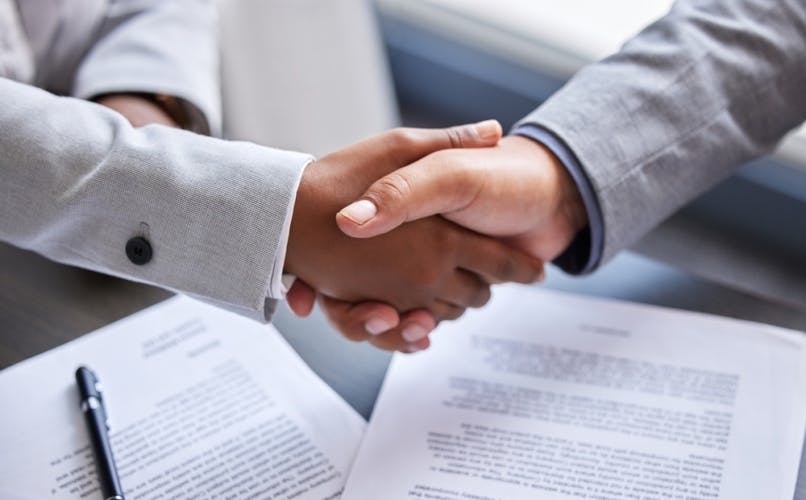 Agreement, shaking hands